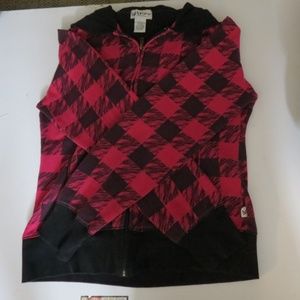 pink plaid hoodie